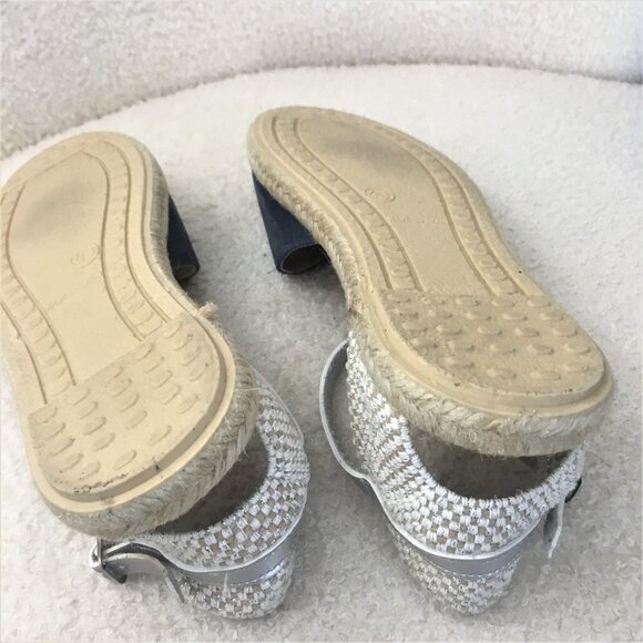 CORDANI Bertie Espadrille Sandals Shoes flats blue suede leather uppers 40 9 - Picture 12 of 13